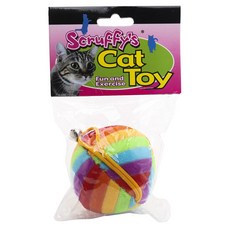 Scruffy’s 貓薄荷彩虹玩具毛球, 1入, 混色
