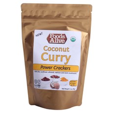 Foods Alive 椰子咖哩風味餅乾 無麩質, 1個, 85克