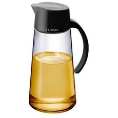 日本ASVEL FORMA玻璃油罐650ml 紅黑白 玻璃調味瓶 油壺醬油瓶調味罐, 650ml