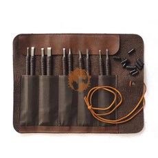 汶采 精緻手工篆刻刀8支/10支組 鎢鋼篆刻刀 (附贈卷皮套) 手工篆刻刀具, 第二代 十件 附卷皮套(倒角型)