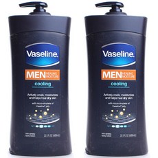 Vaseline 凡士林 男士保濕修護潤膚乳液 涼感型, 2個, 600ml