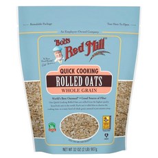 鮑伯紅磨坊Bob’s Red Mill 快煮燕麥片, 1個, 907克