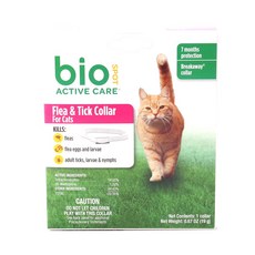 Bio Spot Active Care 貓用跳蚤和壁蝨項圈, 1個, 19克