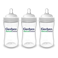 Gerber 嘉寶 Natural Choice系列奶瓶 240ml 3入, 白色, 6個月以上, 240毫升