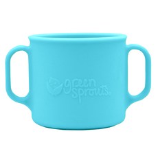 green sprouts 小綠芽 孩童雙耳水杯, 1入, 水藍色