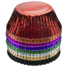 FOX RUN 蓬鬆的彩色箔烤杯, 150件, 混色