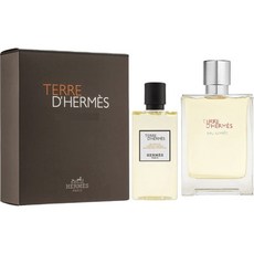 HERMES 愛馬仕 Terre D Hermes大地冷冽之水淡香精 100ml+大地二合一洗髮沐浴乳 80ml禮盒組, 1個