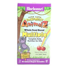 Bluebonnet Animalz孩童用綜合維他命咀嚼錠, 90顆, 1罐