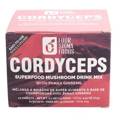 FOUR SIGMA FOODS 超級食物蘑菇飲料混合冷萃咖啡, 20入, 3g