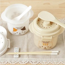 HAPiNS FukuFukuNyanko 微波爐炊飯器, 1個, 白色