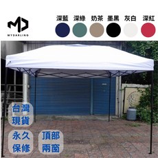 快搭遮陽棚/停車棚/客廳帳/炊事帳/快速帳/防疫帳棚/普渡帳棚/拜拜帳棚/遮雨棚, 灰白色升級款+升級拖輪袋