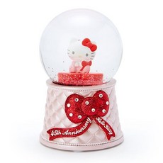 Hello Kitty 45周年紀念水晶球 玻璃雪球 裝飾擺設 凱蒂貓正版, 詳見包裝
