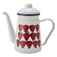 plune. 日本產琺瑯咖啡壺 趣味草莓款, 單品, 1個, 1100ml