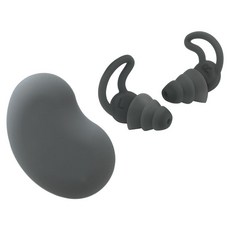 黑色EX矽膠三層耳塞 附收納盒, 2入, 1個