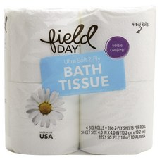 field DAY 踏青日 Ultra Soft雙層捲筒衛生紙, 4捲, 286張