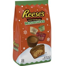 Reese's 迷你牛奶巧克力花生醬杯聖誕節, 1個, 966g