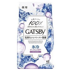 GATSBy 冰冷潔面濕紙巾 沁涼皂香, 42張, 1包