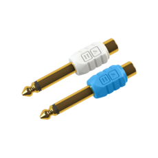 DJ TechTools Chroma Adapter RCA-TS 轉接頭 專業音訊轉接頭 適用於音樂製作與DJ 確保音訊傳輸穩定清晰, 藍白各一