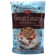 Post Great Grains格蘭諾拉麥片 藍莓亞麻籽, 1個, 311g