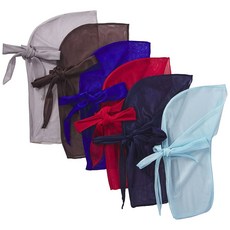 DREAM WORLD Original Du-Lag 長領帶豪華材質頭巾 30.5 厘米, 1個, 隨機發貨