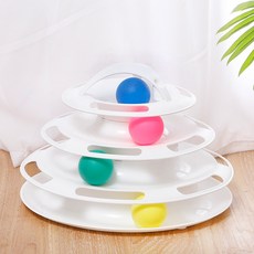 貓咪軌道球玩具, 白色