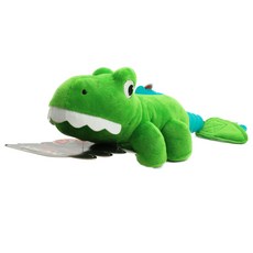 Hush Plush 狗毛絨玩具, 1個, 鱷魚