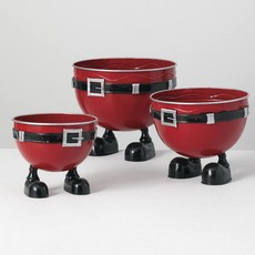 Sullivans 聖誕老人造型裝飾碗 3入, Red