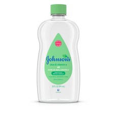 Johnson's 嬌生 孩童蘆薈&維他命E潤膚油, 1瓶, 591ml