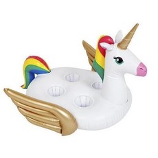 SUNNYLIFE 充氣家庭飲料架 水上活動配件, 1個, 獨角獸