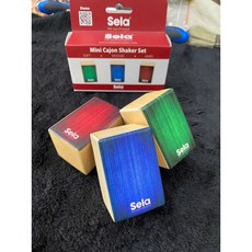 Sela迷你木箱鼓造型沙鈴三顆一組 (三種音色) 德國Sela公司貨, 詳見包裝