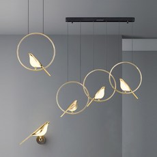 H&R安室家 三燈喜鵲LED吊燈 ZA0178, 金色