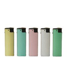 安全抗強風打火機 電子點火 直衝式金屬霧面設計, 1個, 無