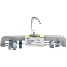 honey can do Crystal有色西裝衣架裙子褲子衣架, 5入, 灰色