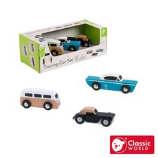 【德國 classic world 客來喜經典木玩】 環島巡迴賽車組 20251, 單一規格, Multicolor