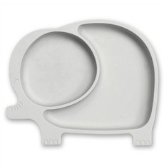 Sage Spoonfuls 大象造型矽膠分隔餐盤, 1個, 灰色