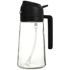 廣角噴倒兩用油壺- 可噴可倒/不沾鍋/氣炸鍋專用油瓶 黑色, 470ml, 1個