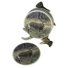 Rivers Edge鹿角杯墊 三隻鹿圖案組合 杯墊, 混色