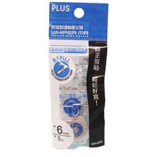PLUS 智慧型滾輪修正帶替換帶 WH-606R (藍) 6mm, 一個入, 藍, 1個