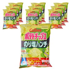 Calbee 卡樂比 Potato Chips 卡樂先生 鹽味海苔洋芋片, 10包, 60g