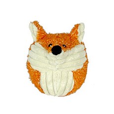 HuggLeHouNDs Skewushi 狐狸球狗玩具, 1個, 白+橙