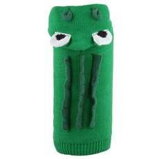 THE WORTHY DOG 青蛙造型寵物連帽針織衫, 綠