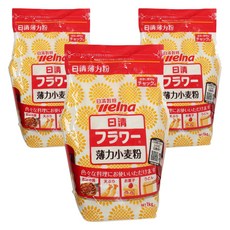 Nisshin Seifun 日清製粉 薄力小麥粉, 3包, 1kg