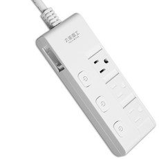 太星電工 蓋安全四開三插滑蓋電腦線/3P OCJ43309, 270cm, 白色, 1條