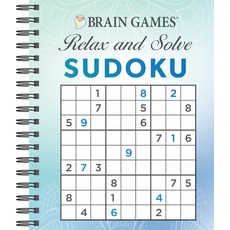 Brain Games - Relax and Solve: Sudoku (Blue) Spiral, Publications International,..., 英文, 螺旋裝訂