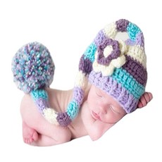 寶寶寫真浪漫唯美長尾球帽 - 滿月/團體服/寶寶團體照攝影拍攝服, 紫色