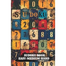 (英文圖書) Sudoku Book with solutions: Easy medium and hard levels for kids and adults 平裝版, Independently Published, 英文