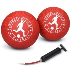 Gosports 官方踢球 2 件組 25.4 公分壘球玩具 附打氣筒, 紅色