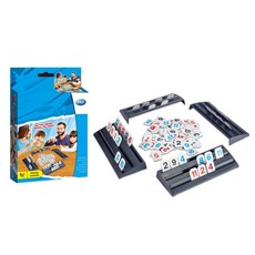 拉密數字牌遊戲，益智桌遊，策略思考，家庭同樂，數字邏輯訓練，優質材料安全無毒, 便攜版, White, 1個