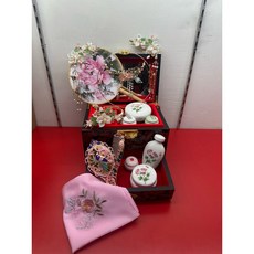 烤漆化妝盒胭脂水粉套組