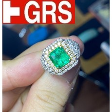 台北周先生 天然祖母綠 2.12克拉 哥倫比亞 近乎無油 18K金美戒 送GRS證書